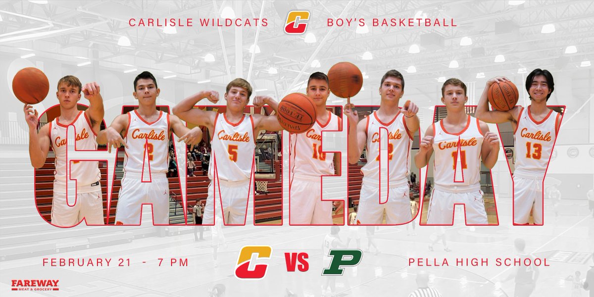 Boys get post-season play underway tonight at Pella!
Tickets must be purchased online: iahsaa.org/tickets/
No cash sales at door. 
Go Cats!