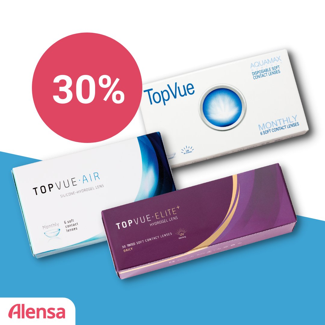 AlensaHun's tweet photo. Ne hagyja ki a 30% kedvezményét a TopVue kontaktlencsékre*
Kedvezménykód: TOPVUE30 ➡️ https://t.co/4xsdORYtph

* A kedvezmény a termék eredeti árából kerül levonásra. Egyszerre csak egy kedvezmény használható fel. Az ajánlat 2022. február 25-ig érvényes. https://t.co/j7Oja7prCh