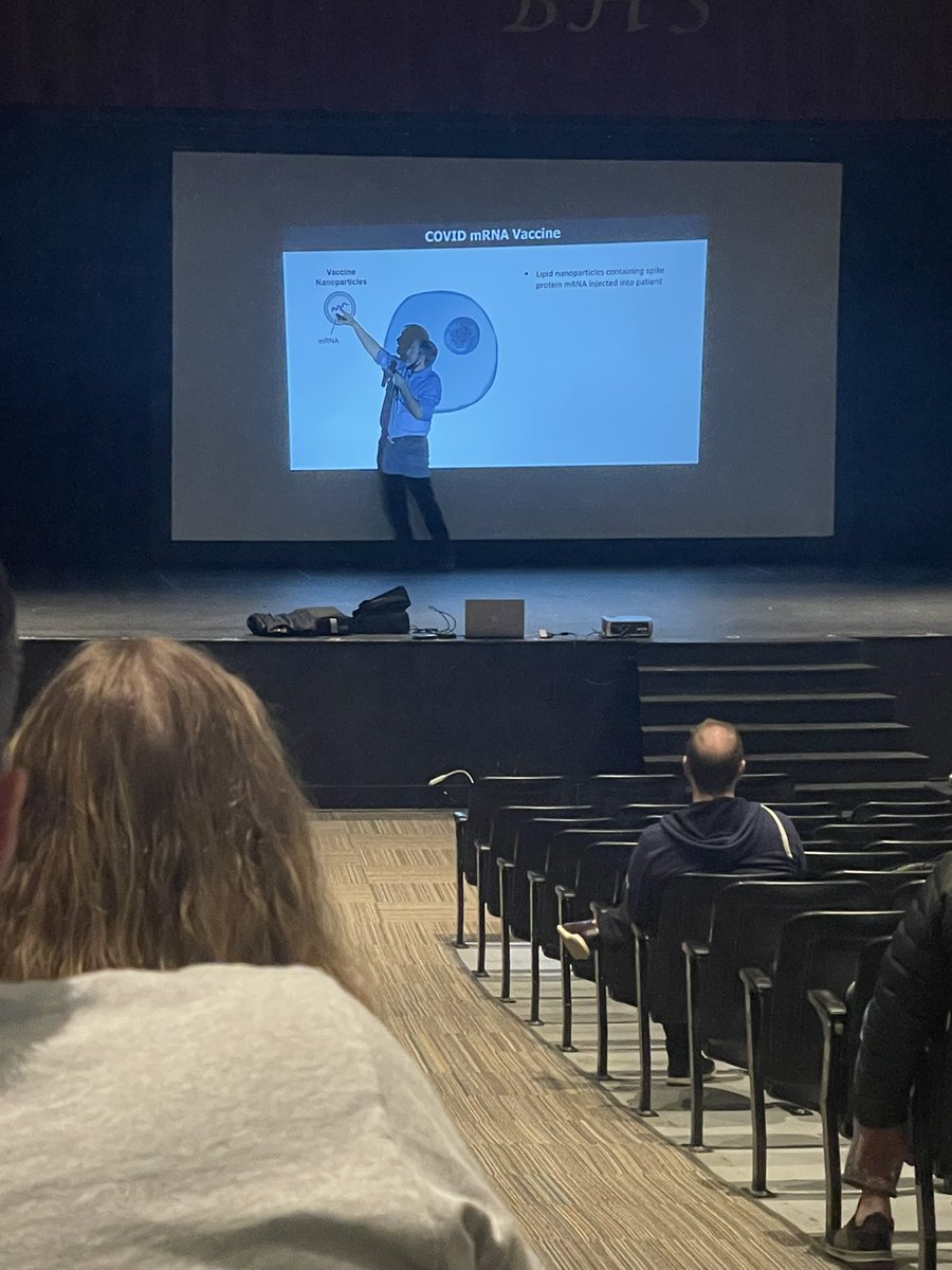 bhsaunders's tweet photo. Learning about science, at #KCSScience district learning day, because…SCIENCE, YALL! Love being presented with a historical representation of viruses and where we are now in this history. Thank you Professor David Wollert for this talk! https://t.co/0FSIE29Xzd