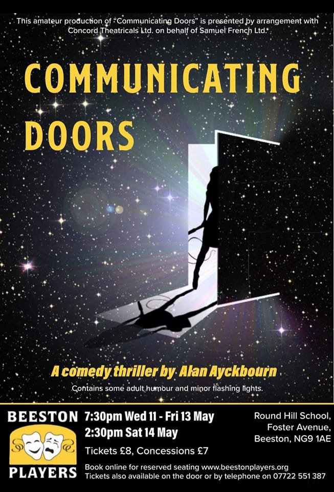 test Twitter Media - Our May production is Communicating Doors by Alan Ayckbourn.
Tickets now available at https://t.co/iwQB84OaZI
For more details visit https://t.co/sPxPCiIth7 https://t.co/PcrKZZKDCJ
