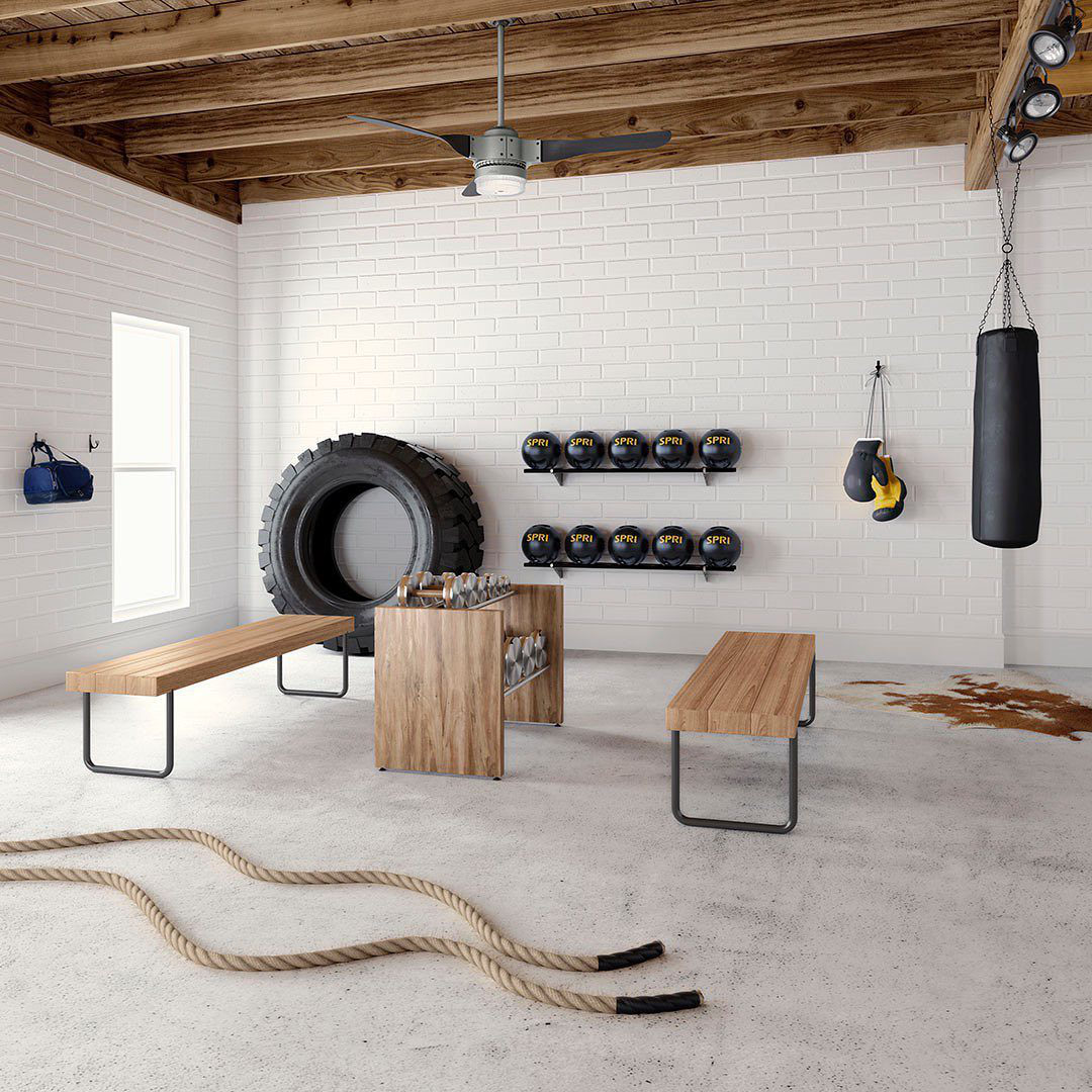 HunterFanCo's tweet photo. Just say the word to keep your cool by adding a SIMPLEconnect fan to your home gym! It’s compatible with Apple® HomeKit™, Google Assistant and Amazon Alexa. #simpleconnect https://t.co/FkxJWDcCiu
