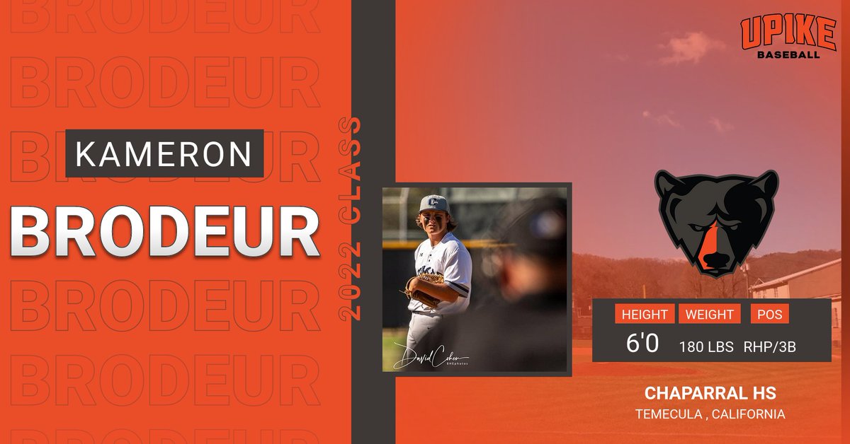 Welcome Kameron Brodeur from Chaparral HS, California to the program for the 2022-2023 year ! #climbthemountain