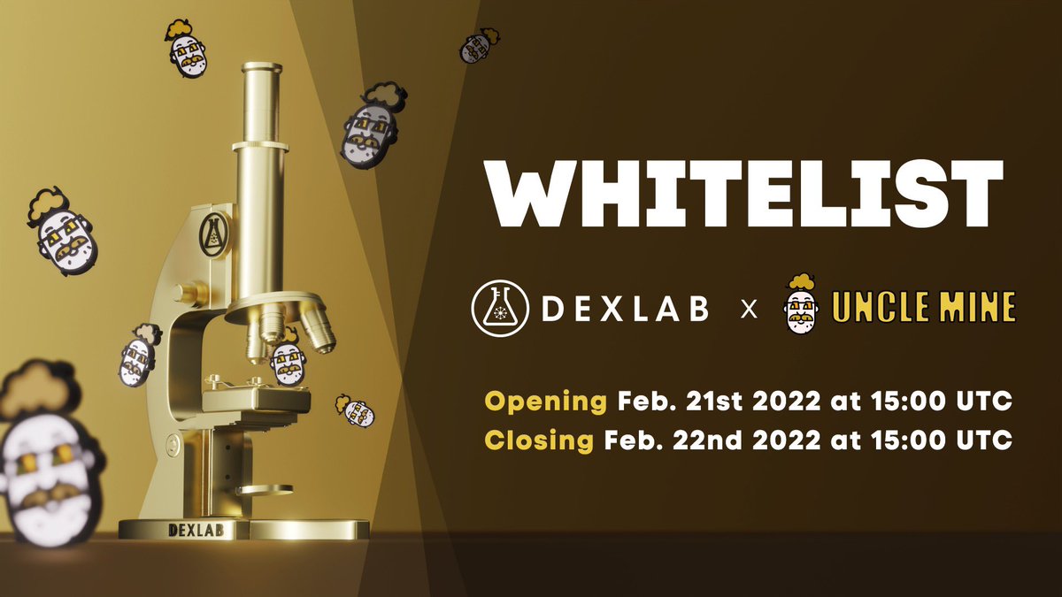 Dexlab_official's tweet image. (1/3) @UncleMineNews, the first verifiable mining-assests-backed fundraising, #DeFi &amp;amp; #DAO platform.

[Dexlab 🧬 Unclemine] #whitelist is just started NOW! 🥳
bit.ly/3JGZd19

#Dexlab #unclemine $UM $DXL 
Details below: