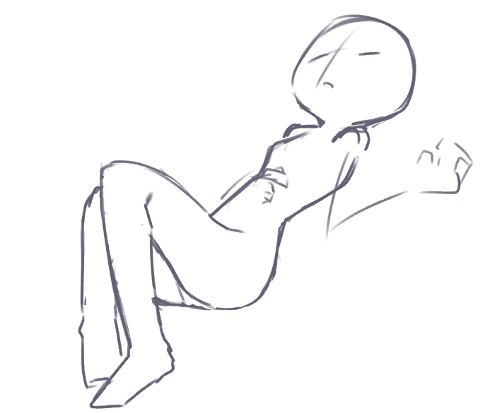 これが、こう…。最近、ちゃんとした人の形をしたイラスト描く時はこんなの描きたいなぁって大まかな形を描いてから描いてる気がする。でもデフォルメが遠のく。難しい。 