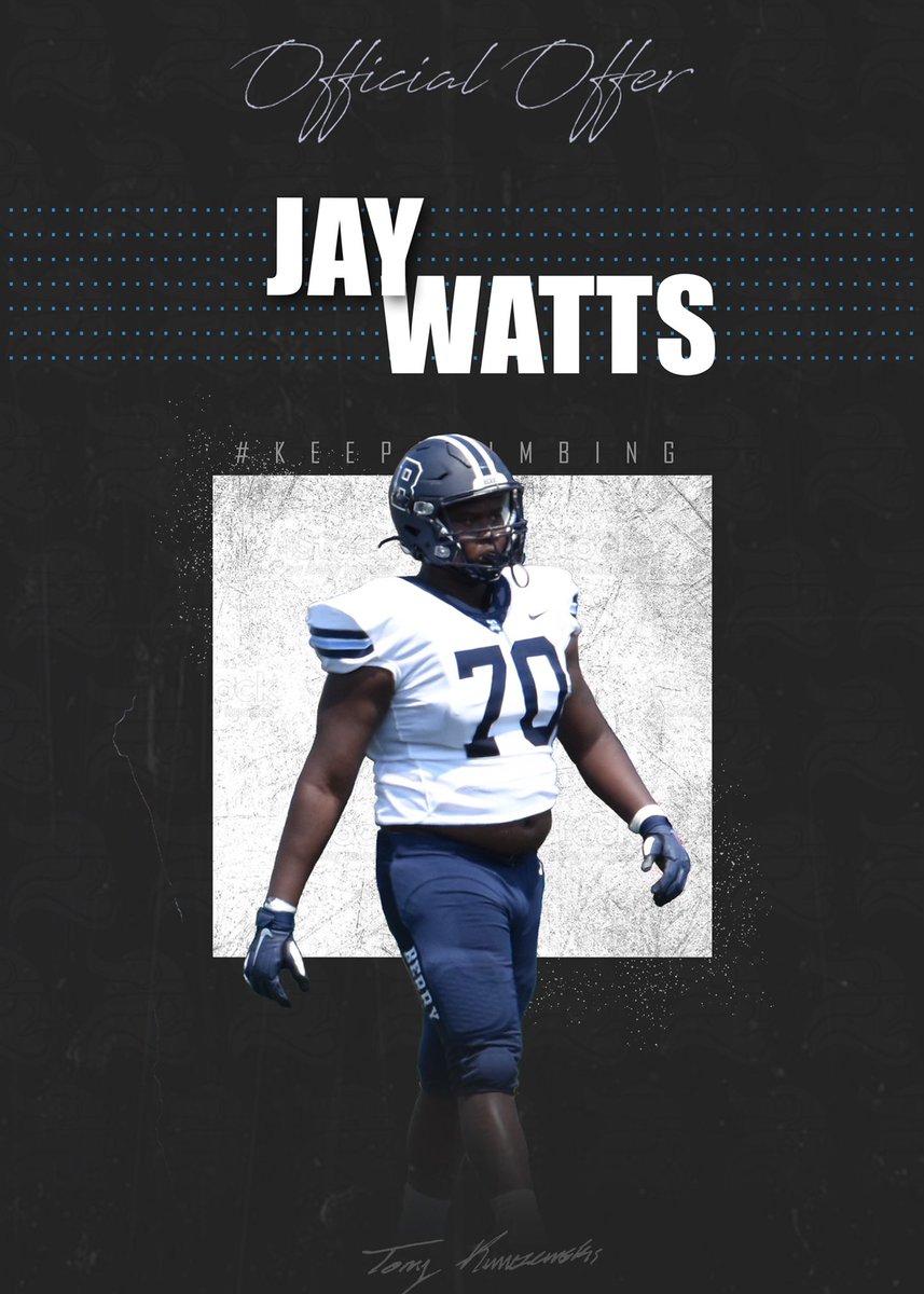 jaywatts62's tweet photo. After an amazing visit and good talks I have received an offer from @BerryFootball @CoachHoleton @BCCoachK 🙏🏻💯 https://t.co/fMrUoPqsNY
