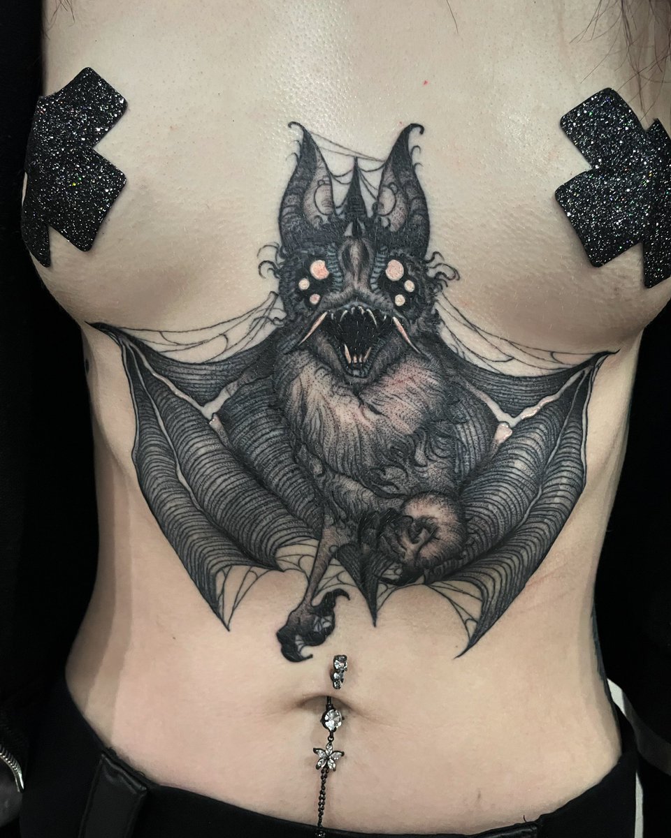 Dusk bat and roses tattoo by himeLILt on DeviantArt