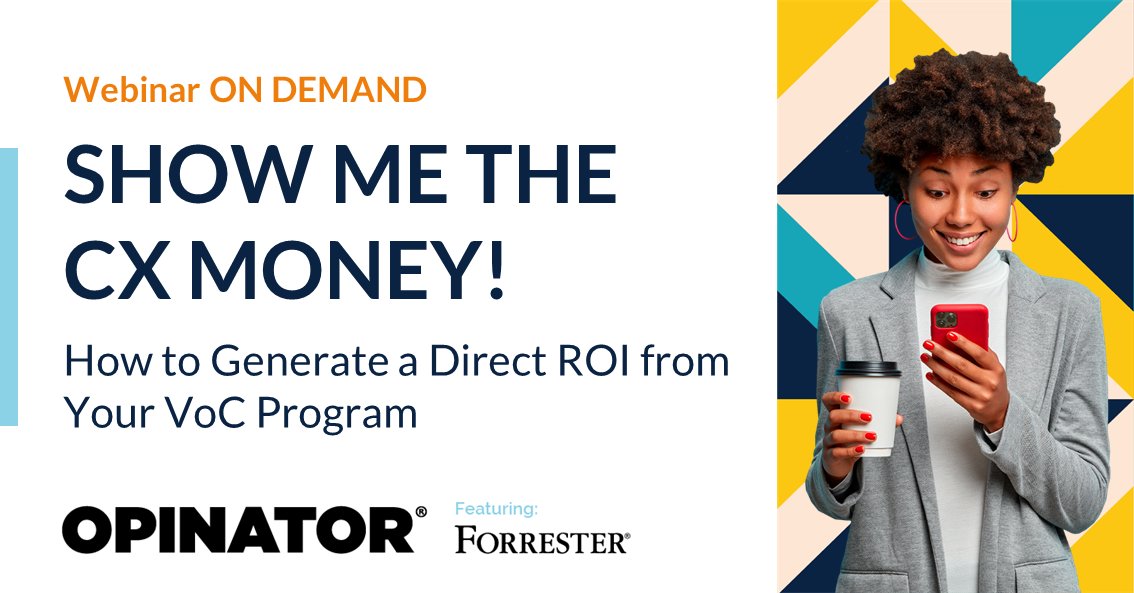 📣 NEW WEBINAR ON DEMAND! 

Watch this insightful session now and learn HOW TO GENERATE A DIRECT ROI FROM YOUR VOC AND CX PROGRAM. 🚀🚀🚀

Watch Now!
attendee.gotowebinar.com/register/60596…