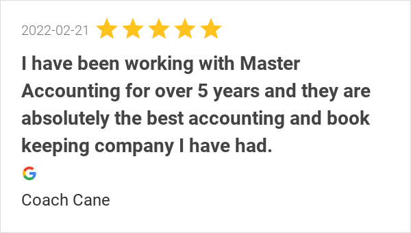 MasterAccountng's tweet photo. New 5.0-star Review: "I have been working with Master Accounting for over 5 years and they are absolutely the... https://t.co/XhhihC96kJ