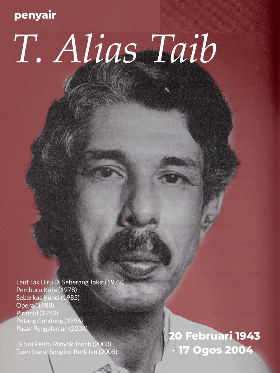 bilikpenyair's tweet photo. Selamat hari lahir T. Alias Taib!
"Tidak ada seorang pun dilahirkan bijak atau bodoh. Pengalaman mengasah mereka menjadi bijak atau bodoh."
—T. Alias Taib
#BilikPenyair
#TAliasTaib https://t.co/Hdkhdc92hM