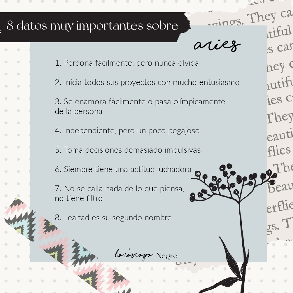 8 datos muy importantes sobre #Aries ✨🔮✨ #horoscoponegro
