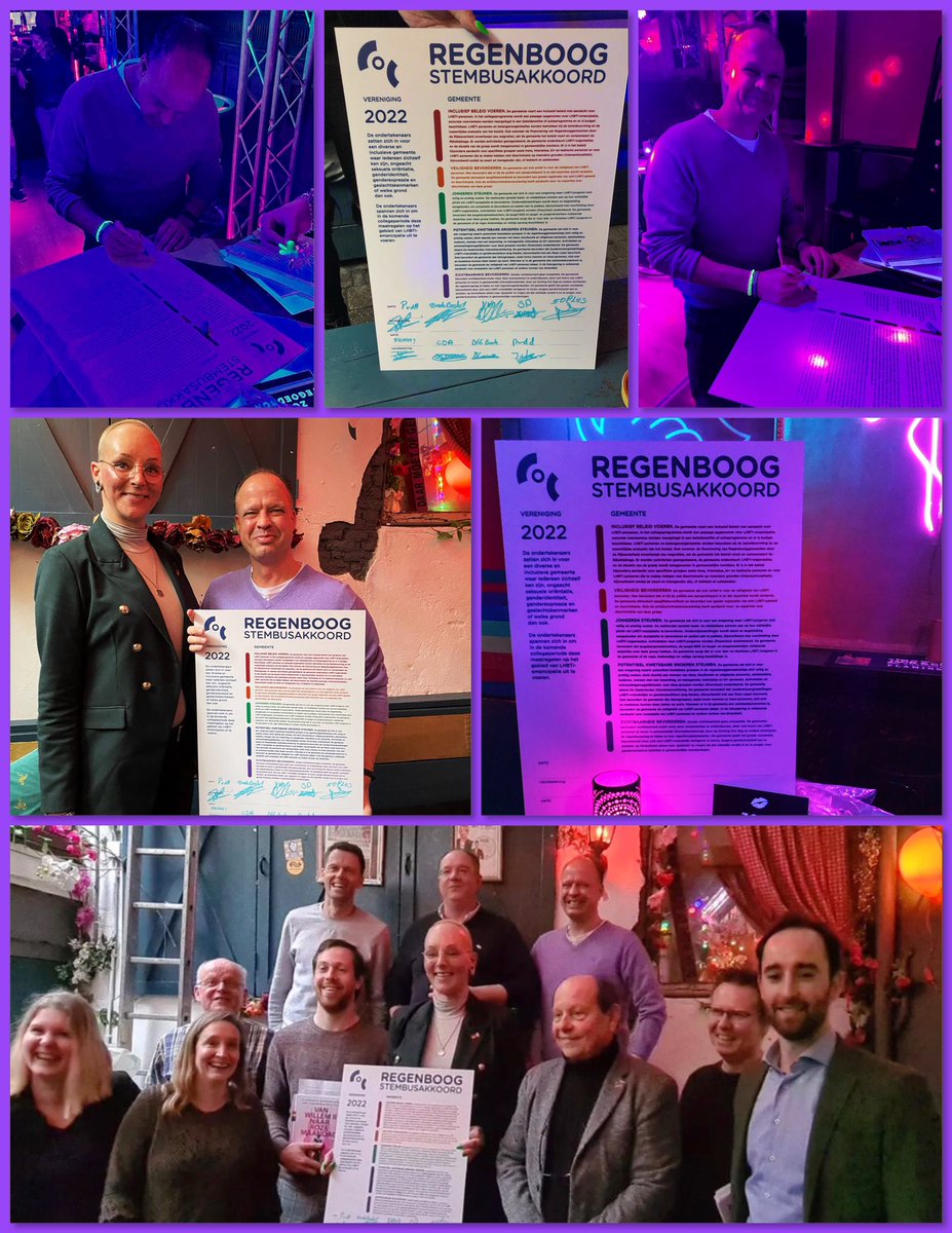 Gisteren vol overtuiging namens @PvdABreda het ‘regenboogstembusakkkoord’ 🏳️‍🌈 getekend samen met (bijna) alle politieke partijen voor n inclusief <a href="/breda/">Gemeente Breda</a> waar iedereen zichzelf mag zijn! Afgesproken deze standpunten mee te nemen richting de onderhandelingen/coalitieakkoord #lhbti*