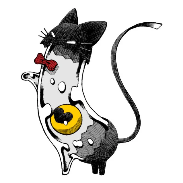 このイラストのドロップがカプセルトイの元絵🐾

#タマゴノマモノ 