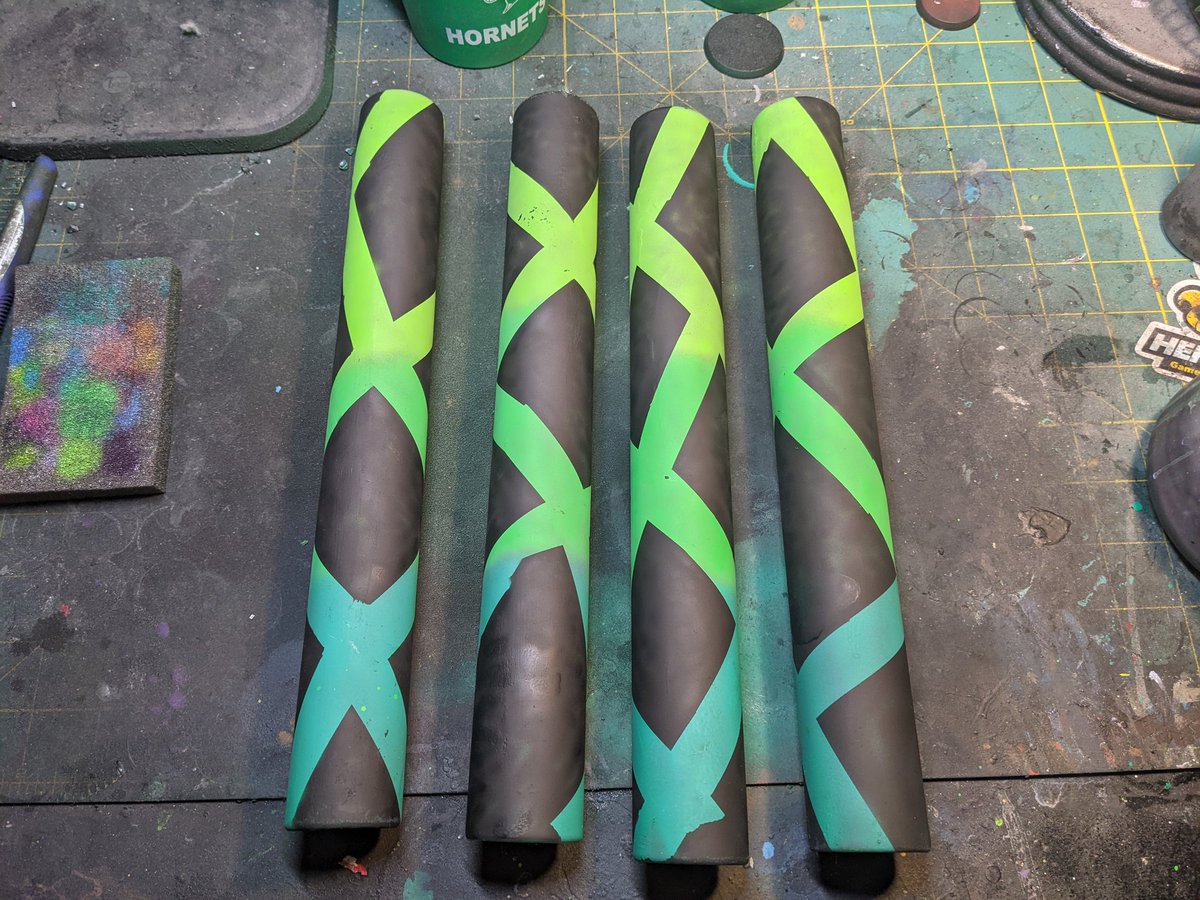 DakeCoach's tweet photo. Inspired by @Callie_Cam , we have new race batons @ The Fork! Hope the kids like them! #lfdna🧬 https://t.co/SoSCC17jiG