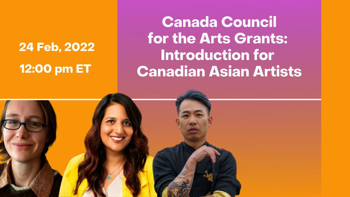 Festival Accès Asie (@accesasie) on Twitter photo 🎈Artists! Join us!
Canada Council for the Arts grant information session <a href="/CanadaCouncil/">Canada Council for the Arts</a>
February 24th noon
👉🏽Register today! bit.ly/CCArtsGrants
***
🎈Artistes : joignez-vous à nous!
Séance d’information du Conseil des arts du Canada <a href="/Conseilartscan/">Conseil des arts du Canada</a>
👉🏽bit.ly/CCArtsGrants 🎈Artists! Join us!
Canada Council for the Arts grant information session <a href="/CanadaCouncil/">Canada Council for the Arts</a>
February 24th noon
👉🏽Register today! bit.ly/CCArtsGrants
***
🎈Artistes : joignez-vous à nous!
Séance d’information du Conseil des arts du Canada <a href="/Conseilartscan/">Conseil des arts du Canada</a>
👉🏽bit.ly/CCArtsGrants