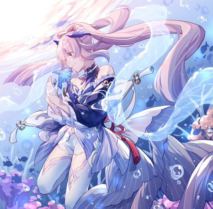 原神　心海　手描き　イラスト　色紙 Yahoo!オークション - 原神 珊瑚宮心海 手描きイラスト