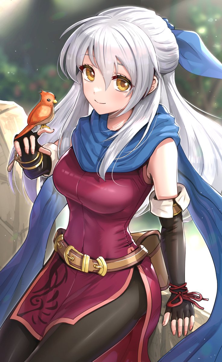 micaiah (fire emblem) 1girl blue scarf gloves sleeveless sleeveless dress scarf black gloves  illustration images