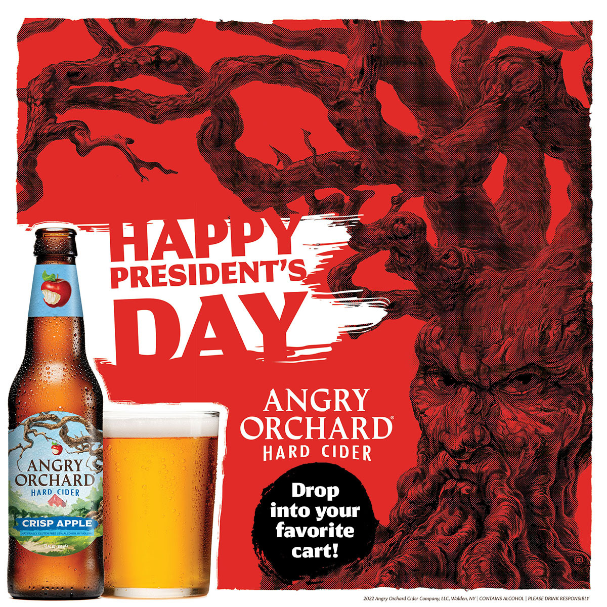 SmartCommerceCo's tweet photo. Celebrate this #PresidentsDay by sipping on former President John Adams' favorite beverage, hard cider. Use our Click2Cart link to add a hard cider flavor bundle of @AngryOrchard, presented by our partners at Boston Beer to your favorite cart. https://t.co/QKf3buSAM8 https://t.co/kjA9SgkLhW