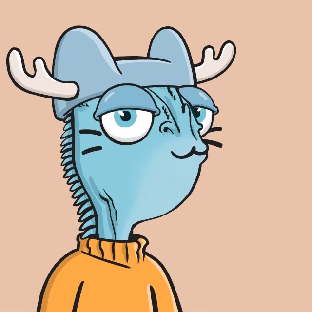 Blooper loves the Cats! That's a lot of blue paint (you should see the set). Honorary Blooper with💚to the @coolcatsnft community 📽️🦎 <a href="/cloncast/">clon</a> <a href="/evanluza/">ELU</a>

Bloopers is our upcoming collection celebrating the magic of film-making! Mints March/2022!
More at: metacitzn.com