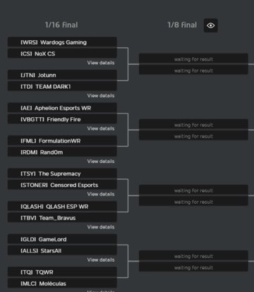 WildEsportsES's tweet photo. [🇪🇺 - #WREUSeries ]

Tenemos bracket de @PurgeTournament 

Equipos españoles:

- @zerozoneclub 
- @BlowsGaming 
- @Principality_es 
- @eTeamTora 
- @_Howlesports 
- @JOTUNNesports 
- @QLASH_Spain 
- @Team_Bravus 
- @TeamQueso_WR 
- @MoleculasWR 

10 equipos 🇪🇸 de 32 https://t.co/CbUsOQlf3G