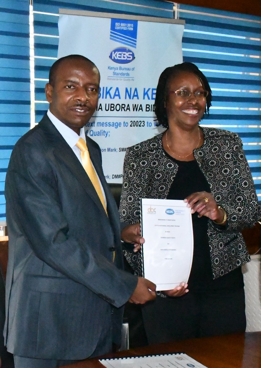 Today, the Engineers Board of Kenya, <a href="/EngineersBoard/">Engineers Board of Kenya</a> paid <a href="/KEBS_ke/">KEBS KENYA</a>  a courtesy visit with an aim of signing into action an MoU that will see <a href="/KEBS_ke/">KEBS KENYA</a> Graduate Engineers transition to Professional Engineers.

#WajibikaNaKEBS
<a href="/bnjinu/">B Njiinu</a> 
<a href="/IndustryKE/">IndustryKE</a> 
<a href="/Trade_Kenya/">Trade Kenya</a>