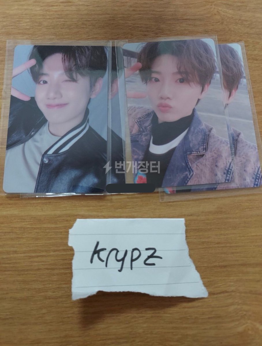 kryptofiles's tweet photo. wts lfb

treasure tss : ch1 ktown lds

— junkyu (1,730 set) haruto (1,850 set) doyoung &amp; jeongwoo (950 per set)
— strictly payo to secure, under feta! 
— reply mine + member to claim 

t. treasure tss : ch1 ktown luckydraw ld hyunsuk jihoon junkyu mashiho haruto doyoung jeongwoo https://t.co/YfxYjQQqZm