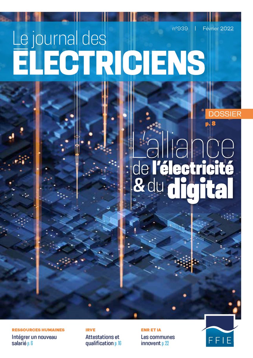 Découvrez vite la nouvelle maquette du Journal des #ELECTRICIENS et son dossier : "L'alliance de l'électricité &amp; du digital" Revue réservée aux entreprises d'intégration #électrique adhérentes à la FFIE : ffie.fr/les-documents-…
Pas encore adhérent ? : ffie.fr/header/devenir…