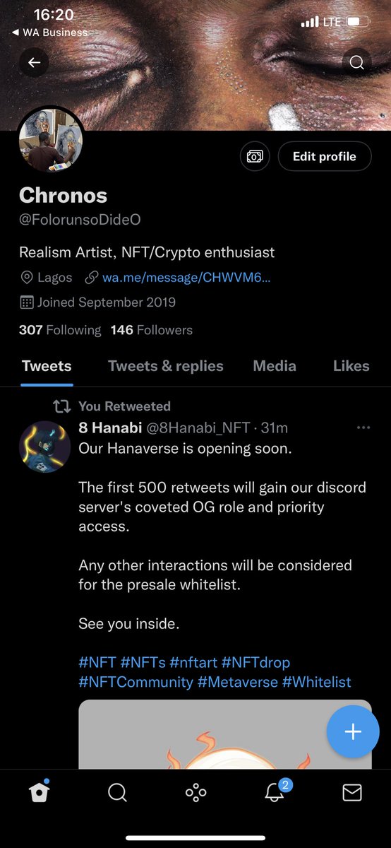 FolorunsoDideO's tweet photo. @8Hanabi_NFT Retweeted already https://t.co/KhbsoLfM6R