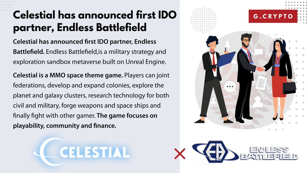 GCryptoBen's tweet photo. Celestial @GameCelt $CELT has announced first IDO partner, @EBMetaverse
👉 https://t.co/kSEbelqcsA https://t.co/VhwY7teZi4