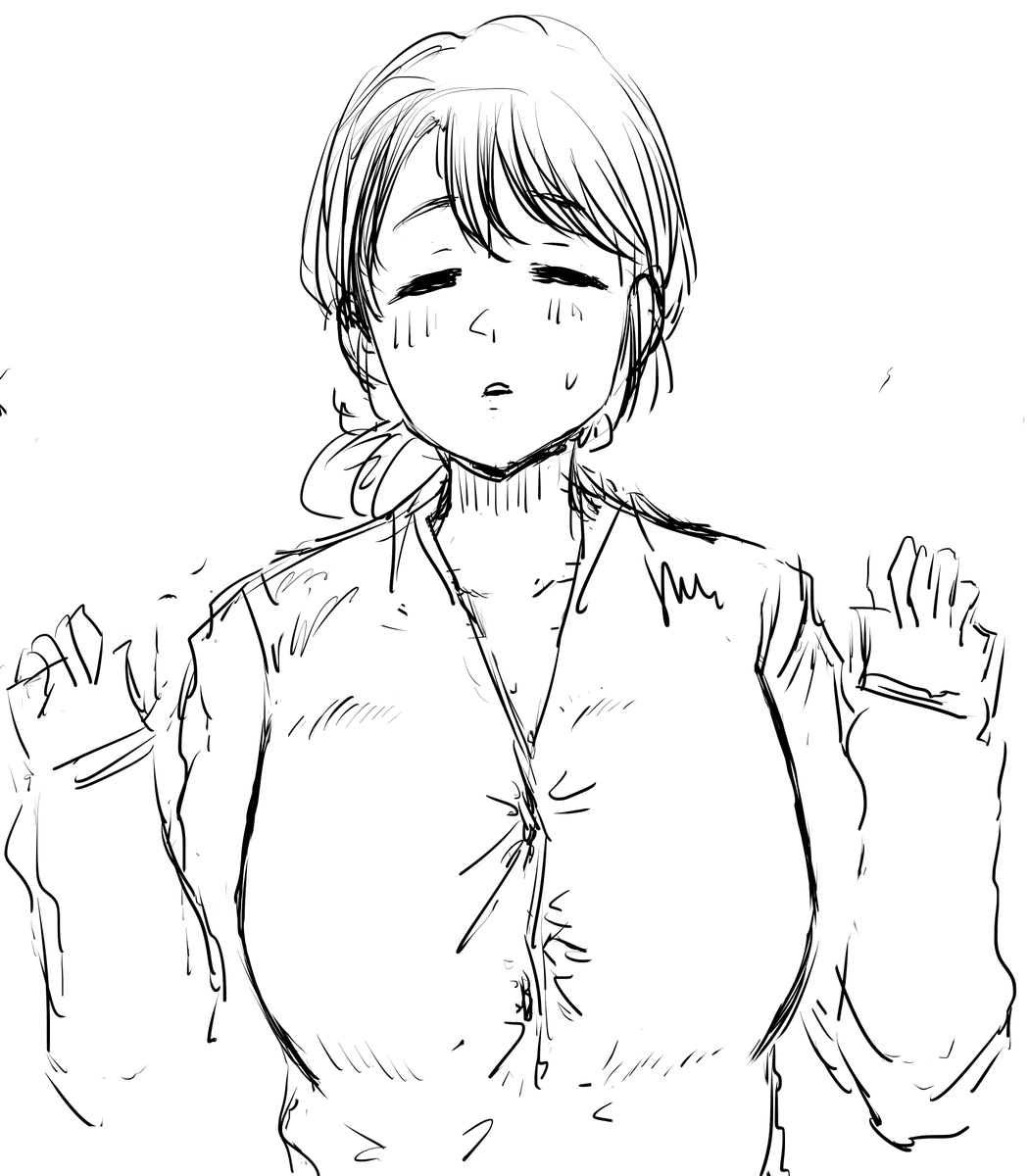 デカパイ描く人の乳の描き方参考になんか描いてた 