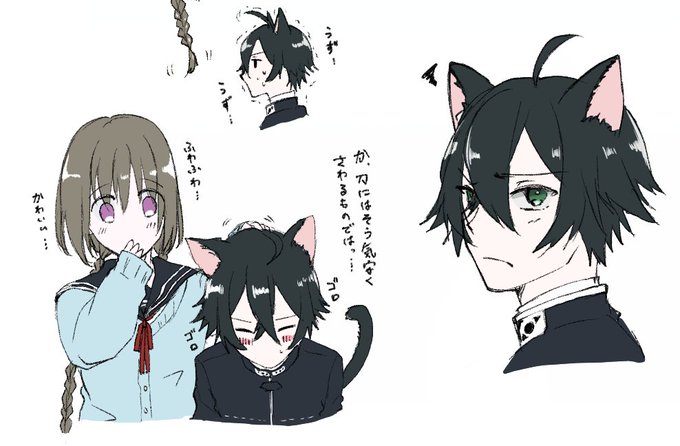 【水さに】突然ですが水心子正秀に猫のおみみが… 