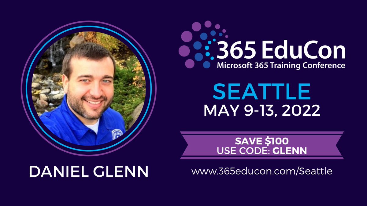 DanielGlenn's tweet photo. Want to be a #Microsoft365 champion for your organization? Join Vlad and I for our workshop: Becoming an Expert Power User in Microsoft 365
Join me in Seattle on May 9 - 13 | Discount code: GLENN
https://t.co/fwG5rjMjAj
---------
#365EduCon #Spfest #365EduConSea https://t.co/hsq7mFBkVy