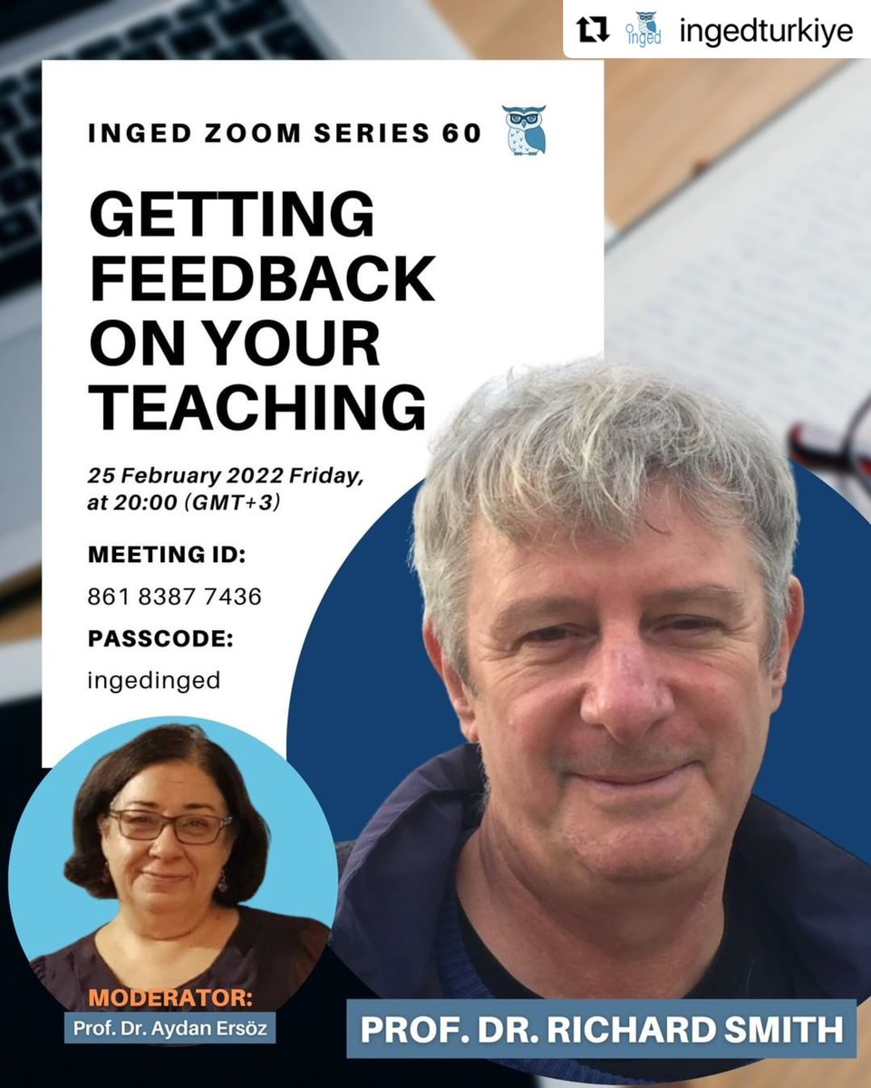 ELTNetwork's tweet photo. #Repost @IngedTR 
・・・
Mark your calendars! The new INGED ZOOM SERIES is coming this Friday, 25.02.2022

Invite Link: https://t.co/sdULIPgquZ
This session will be in English

#inged #ingedturkey #elt #education #languageteaching #feedback #gettingfeedback https://t.co/KMJJMKNQfv