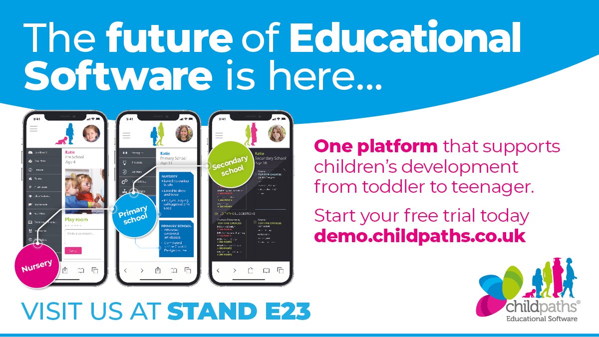 Come visit <a href="/ChildPaths/">Child Paths</a> at stand E23 to see the future of education that you will not want to miss and be in with a chance of winning a trip to Dublin

Click here to learn more about Child Paths: childpaths.co.uk

#childedexpo #earlyyears #childcare #primary #education