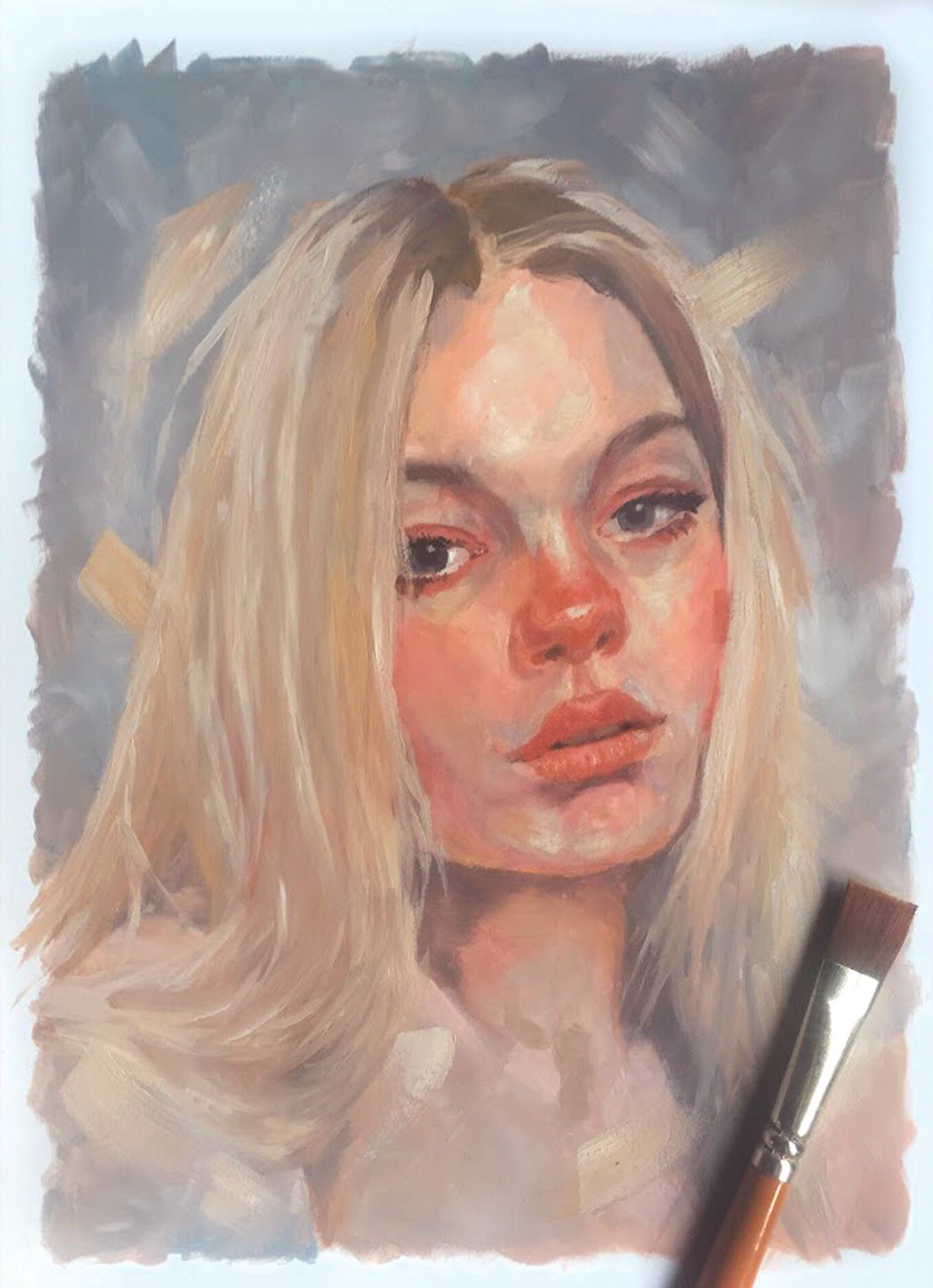 Neo on X: Quick 9x7 Oil sketch on paper with one chunky brush. via  Sktchy/museum app #oilsketch #oilpainting #sketchbook #oil #painting #art  #artistsontwitter #oilpaint #portrait #portraitpainting #portraitsketch  #portraiture #portraitsketchbook