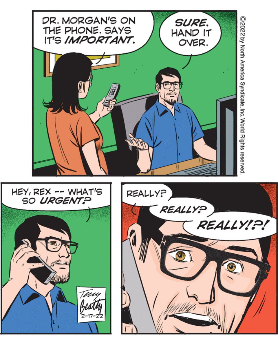 ComicsKingdom's tweet photo. βWeβre calling about your carβs extended warrantyβ¦β π«π
https://t.co/VsQCTDiGZm
90 comics in 90 days #42
π¨: REX MORGAN M.D. by Terry Beatty
#90daysofcomics #comics #comicstrips #illustration #dailycomics #funnypages https://t.co/IDVyAU0nCw