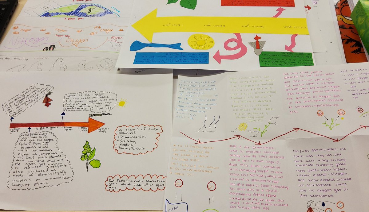 NorthamptonHigh's tweet photo. Year 10 have been using the power of cartoons to represent the history of the earth's atmosphere @NHSChemSTEM #LearningTweets https://t.co/y32wM5wk6y