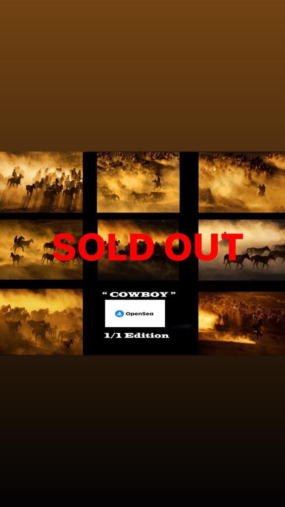 feyzullahtunc's tweet photo. OFFICIALLY SOLD OUT ! ! !

Dear Misan Genesis Opensea bought the last two pieces of my collection "Cowboy" and deleted the collection completely, I am grateful to the collectors mhos , windrush , LondonBas and Misan

  I can not believe my eyes!

https://t.co/MwokG5XFcC https://t.co/LlXIDj7K9I