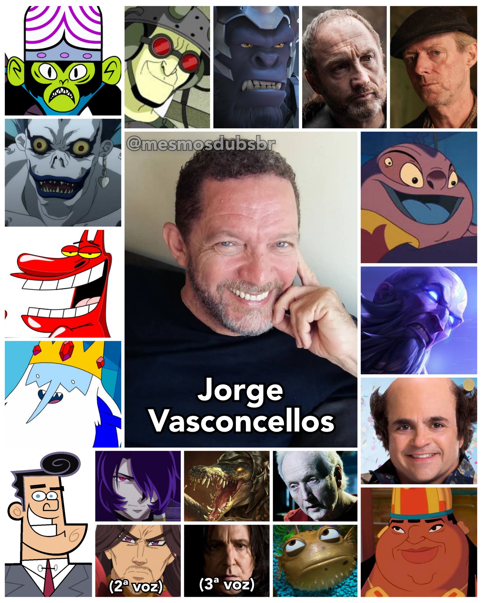 Personagens com Mesmo Dublador  Jorge Vasconcellos 🔥 #anime