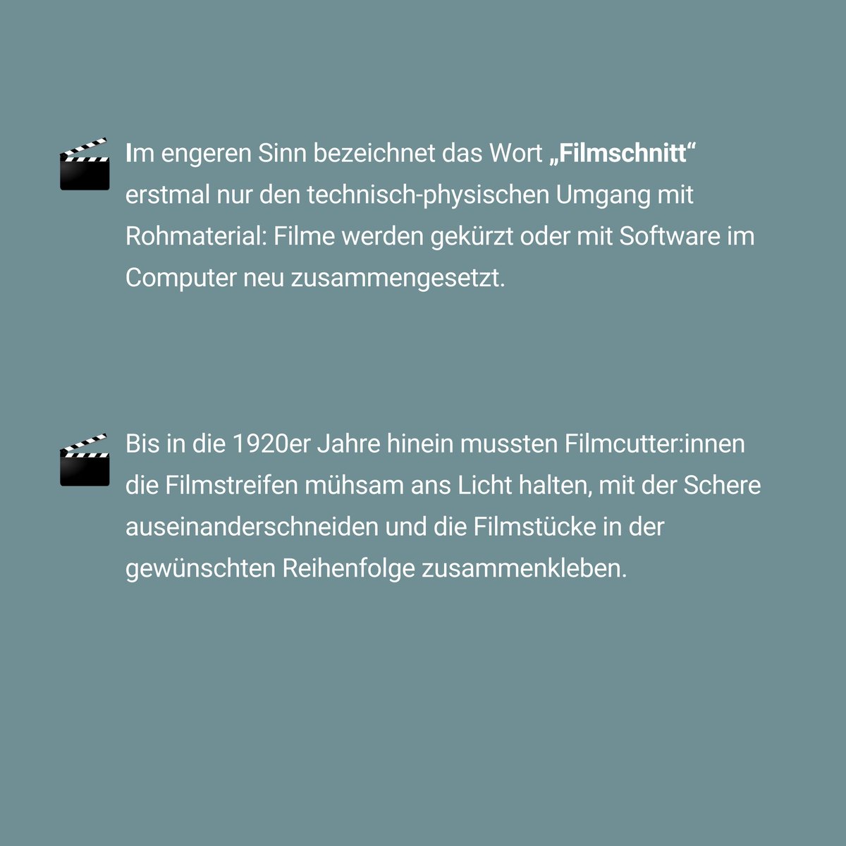 SKW_BW's tweet photo. Jeder Film muss geschnitten bzw. montiert werden. Was ist aber der Unterschied?
#filmbildung #skw #twlz #edubw #schnitt #montage https://t.co/c498oekB0e