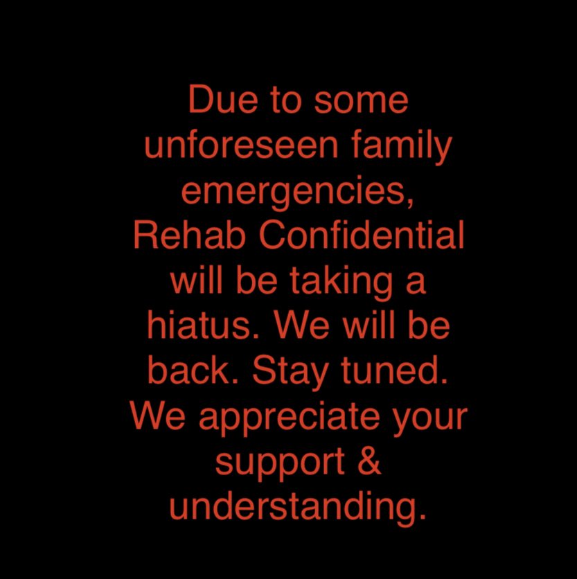 We’re taking a hiatus but will be back with amazing guests. Appreciate your support &amp; understanding at this time.❤️