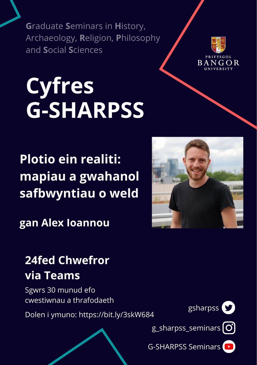 gsharpss's tweet photo. Thursday 24th Feb, at 6pm 🌍🌎🌏

Join us as we hear @AlexJIoannou talk about maps and history!

Open &amp; free to all!
Seminar Teams link: https://t.co/JlUBrzShcD

#Map #History
@SHiLSSBU @BangorUni_PGR @ArthurBangor @PhilosophyBU @BangorSocSci @BangorHistory https://t.co/3lkGWmRcN4