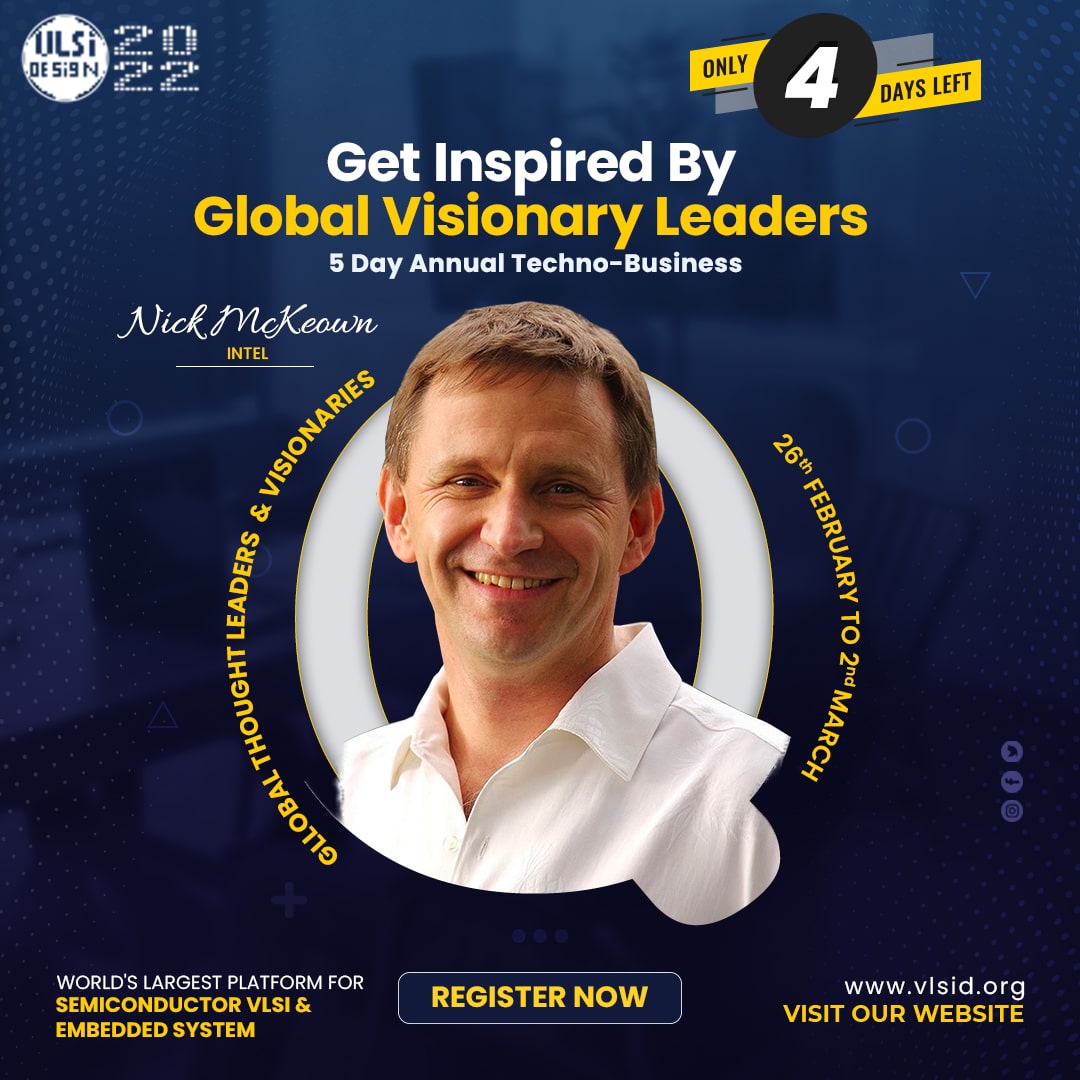 vlsidconf's tweet photo. Get inspired. Register here for the 35th International Conference of VLSI Design: https://t.co/U0o0Lh7qGP
#JoinNow #RegisterNow #VLSID https://t.co/bTjMpRKT4H