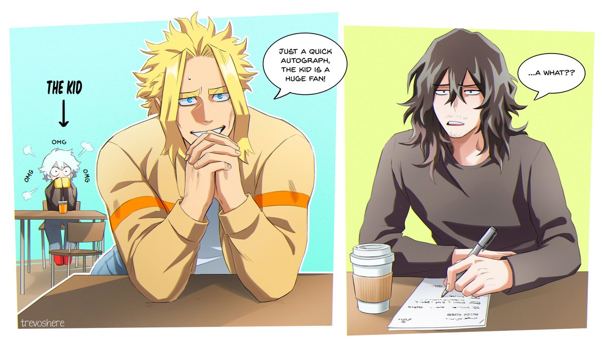 AU where All Might finds Tenko and raises him - Part 2
Eraserhead's first autograph🖊️✨ 