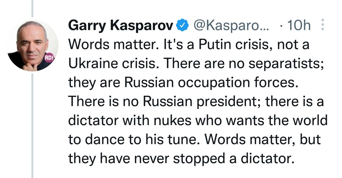 phillipsoninst's tweet photo. @SteveSchmidtSES @anthonydmarek It was never about NATO. 
Putin always wanted Ukraine and will create his own justification for further aggression. He already invaded Donetsk, Luhansk, and Crimea in 2014 and occupies them still. He wants it all.
Economic sanctions now!
#StandWithUkraine
#UkraineWillResist https://t.co/bxN6oWfFPz