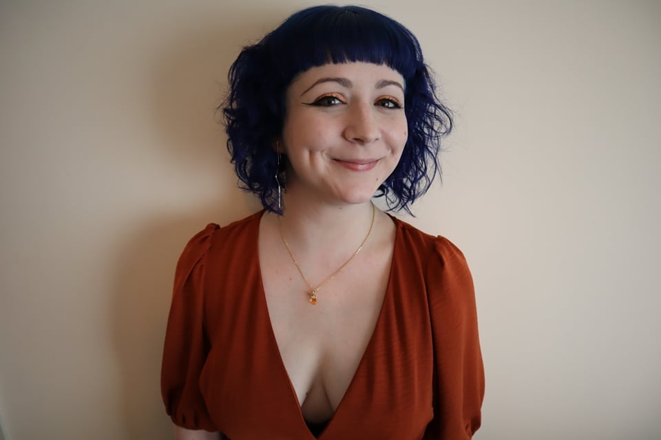 Meet the team! Next up:

*Nikki MacRae*

music obsessive, over-thinker, dogmother, often tired, fiona apple, whiskey w/ one ice cube please, 90% full of crisps.

For longer form, follow us on fb/instagram:
facebook.com/softgutsongcamp
instagram.com/softgutsongcamp