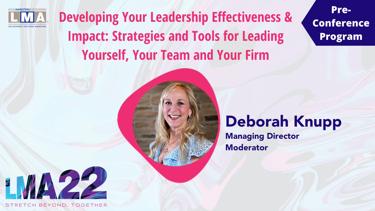 Are you an aspiring CMO or an individual looking to discover new ways to lead change? Make sure to attend the #LMA22 pre-conference program: Developing Your Leadership Effectiveness and Impact. Learn more: bit.ly/3BAWN1r