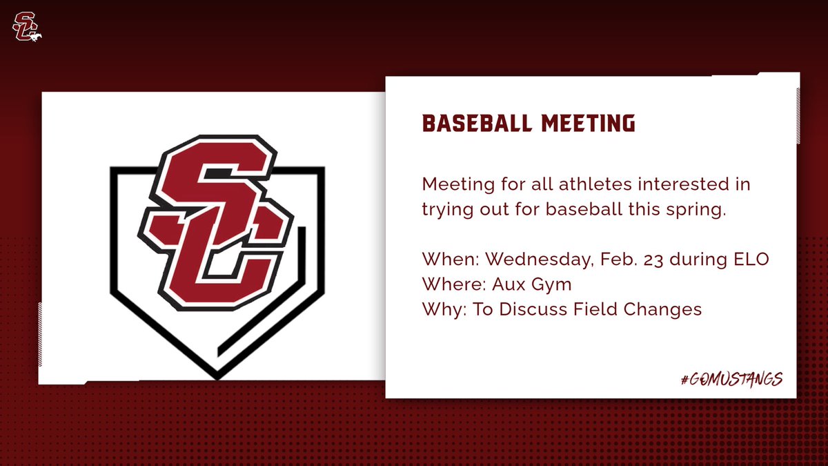 🚨Player Meeting🚨

⏰ Wednesday, Feb. 23, ELO (2:00)
📍 Auxiliary Gym