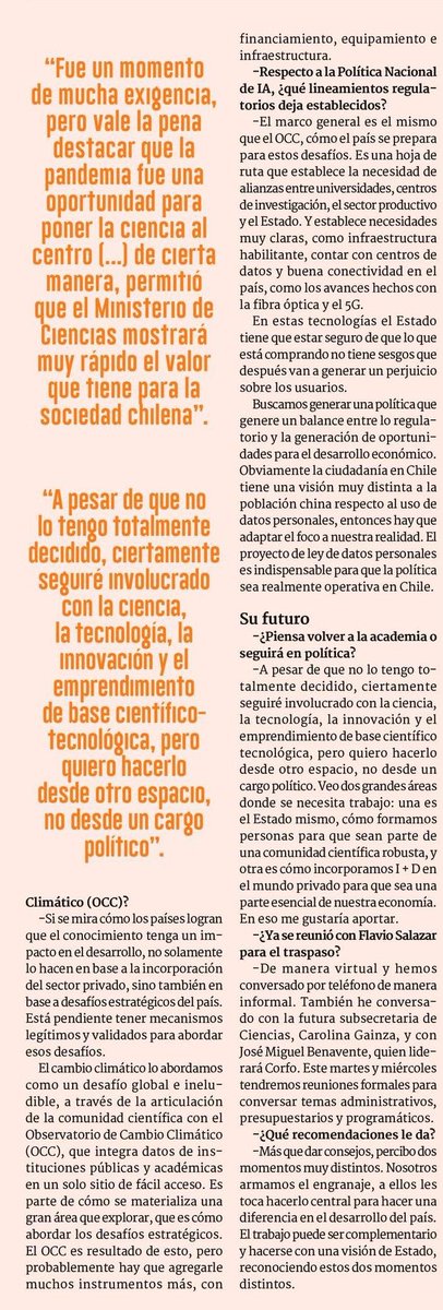 Andrés Couve Correa (@acouvecorrea) on Twitter photo Comparto esta entrevista sobre el balance del 1er <a href="/min_ciencia/">Ministerio de Ciencia</a> 🇨🇱. Agradezco al equipo, instituciones y a la comunidad de ciencia, tecnología, conocimiento e innovación por su trabajo incansable para materializar este avance. Los invito a conocer más en minciencia.gob.cl Comparto esta entrevista sobre el balance del 1er <a href="/min_ciencia/">Ministerio de Ciencia</a> 🇨🇱. Agradezco al equipo, instituciones y a la comunidad de ciencia, tecnología, conocimiento e innovación por su trabajo incansable para materializar este avance. Los invito a conocer más en minciencia.gob.cl