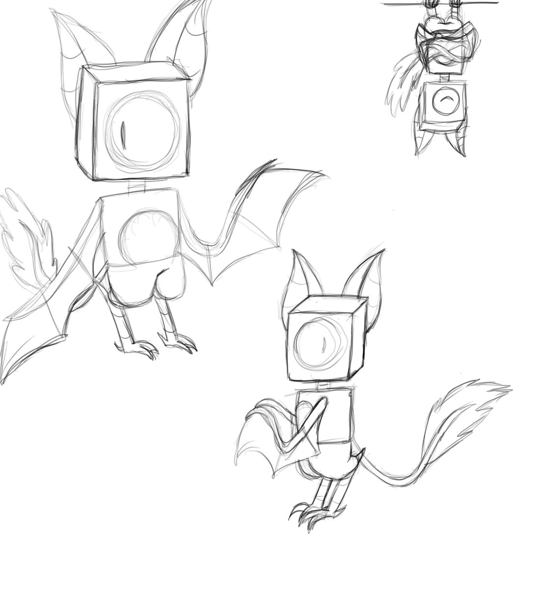 toastedjeans's tweet photo. Some concept sketches for my cryptid au. Yes Cap'n is a cat i will not elaborate further. https://t.co/T3oZM5HOOy