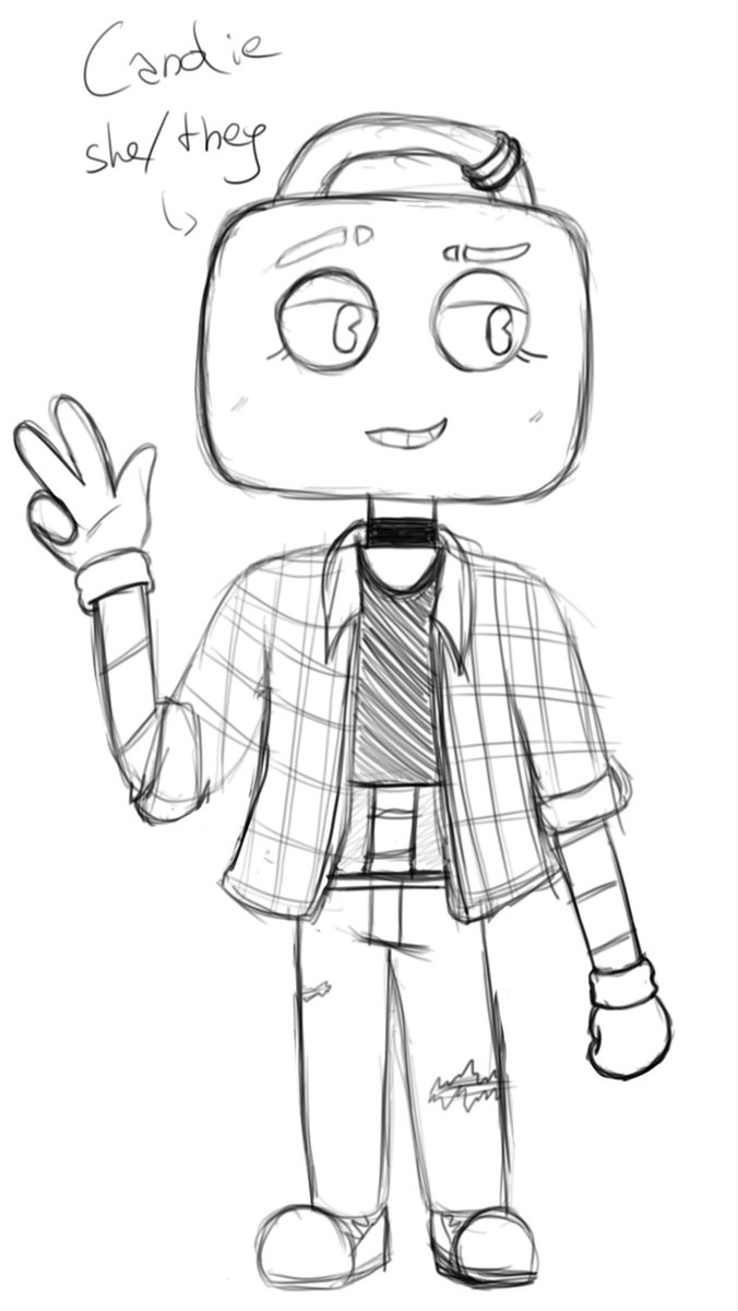 toastedjeans's tweet photo. Sketch of my very first deltarune oc, Capn's sister Candie. I'll have to finish this some day but for now she will remain but a sketch.. https://t.co/MzWEINwAph